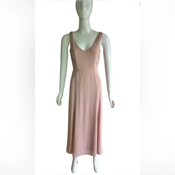 Show Me Your MuMu Womens Light Pink Jenn Maxi Dress V-neck Sleeveless Size S - Picture 4 of 11